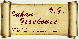 Vukan Fišeković vizit kartica